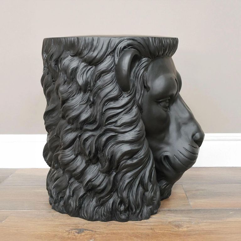 Side Table - Black Lion - Resin
