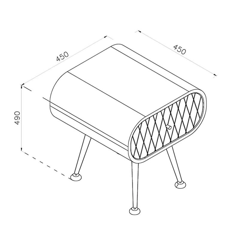 Astana Lamp Table - Grey Mist - JF912
