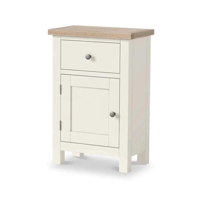 Modern Telephone Cupboard - 1 Door - White Painted