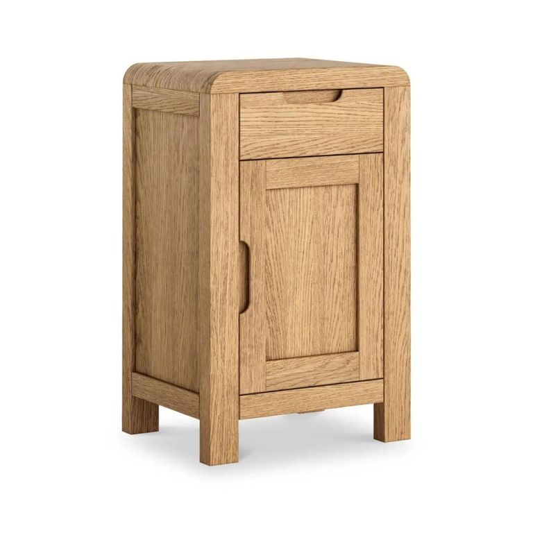 Thurlestone Curved Telephone Table - 1 Door - Oak