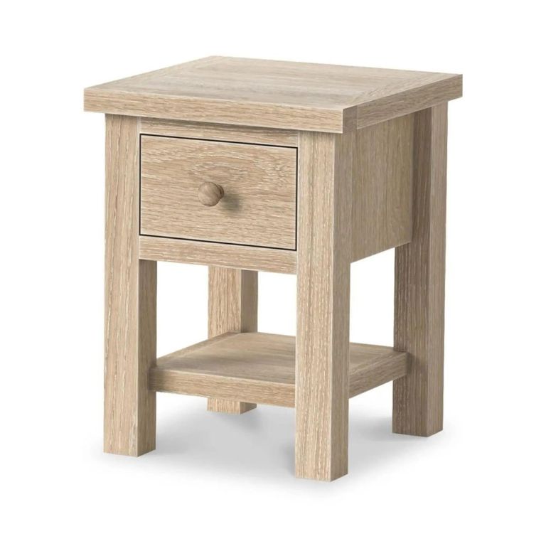 Modern Country Oak - Lamp Table - 1 Drawer - Square