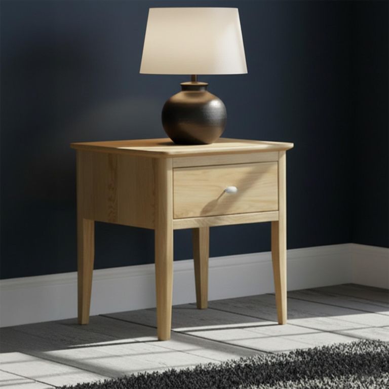 Bath Lamp Table - 1 Drawer - Oak