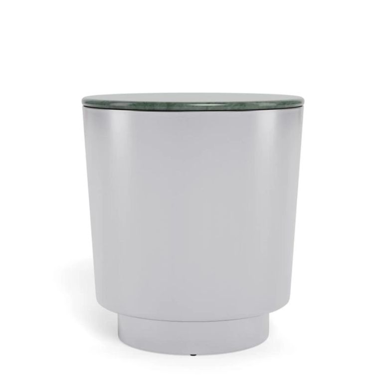 Cangas Side Table - Round - Green Marble Top
