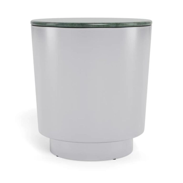 Cangas Side Table - Round - Green Marble Top