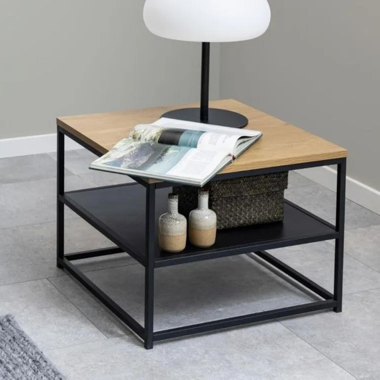 Gila Side Table - Square - Oak and Black