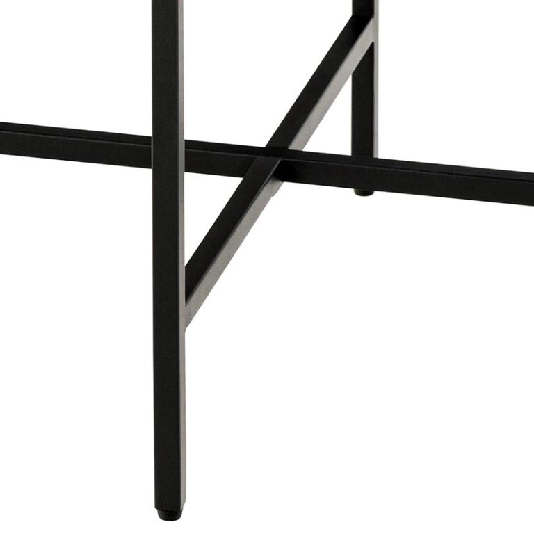 Lamoine Side Table - Round - Black Marble Effect