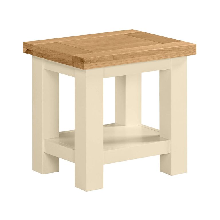 Lundy Lamp Table - Ivory Painted