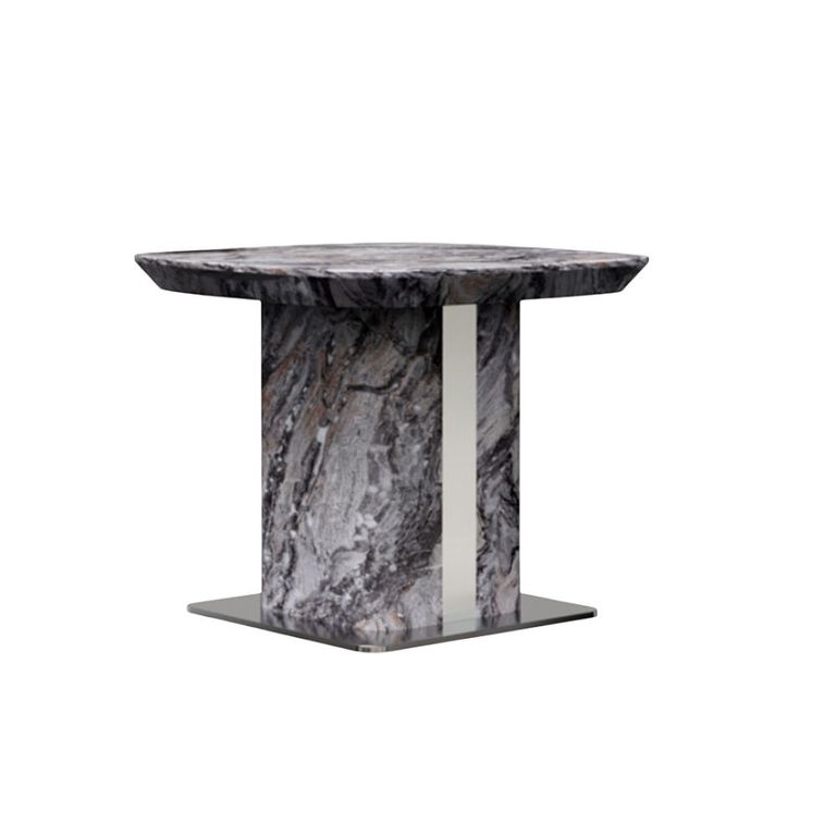 Saronno Grey Marble Square Side Table