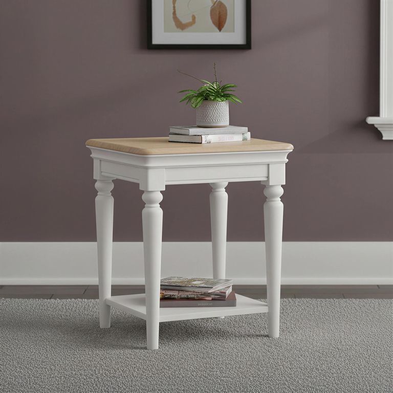 Cromwell Lamp Table - Square - Grey Painted