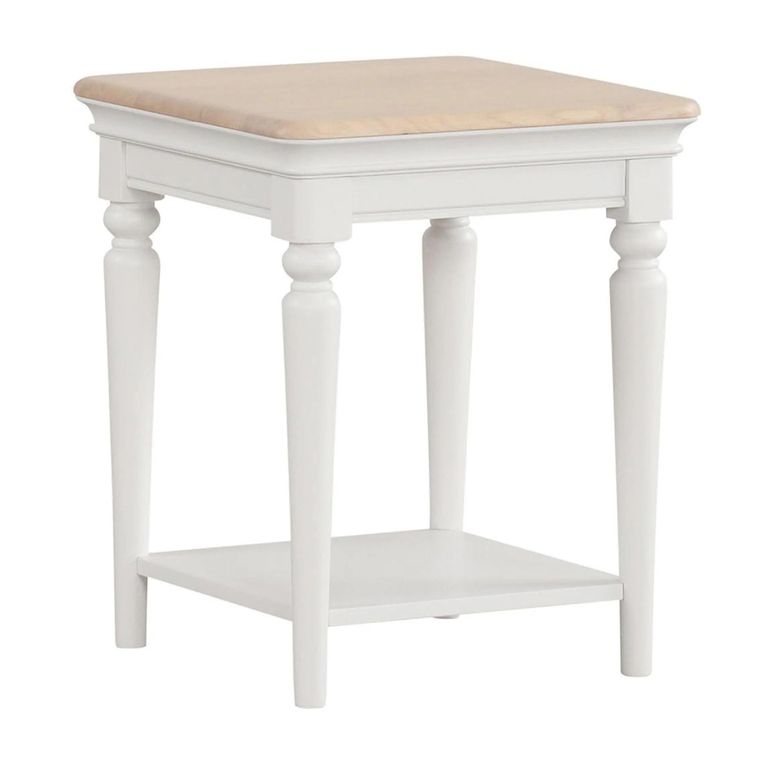 Cromwell Lamp Table - Square - Grey Painted