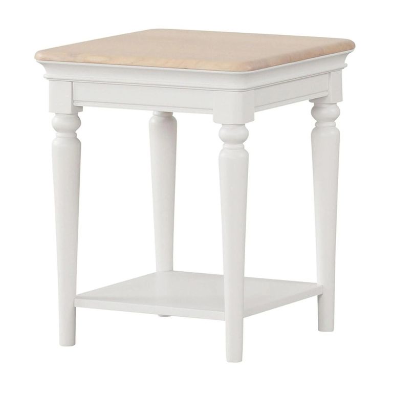 Cromwell Lamp Table - Square - Grey Painted