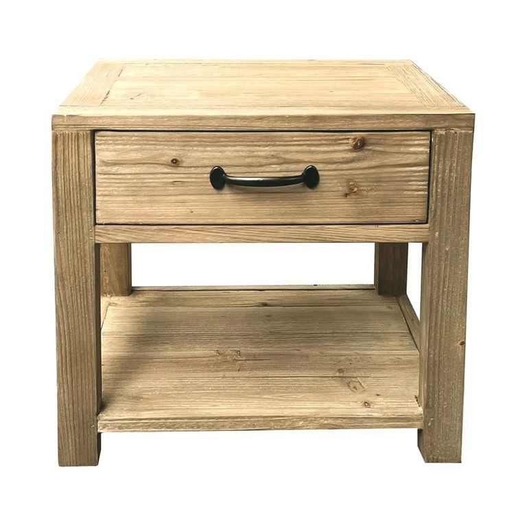 Langley Lamp Table - 1 Drawer - Reclaimed Pine