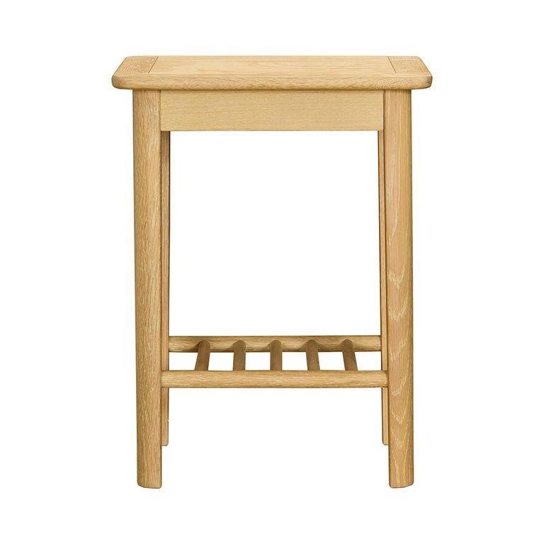 Twyford Lamp Table - with Shelf - Oak