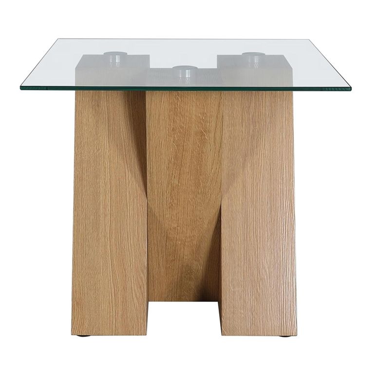 Newton Lamp Table - Glass and Oak