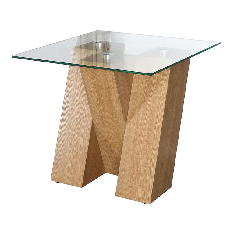 Newton Lamp Table - Glass and Oak