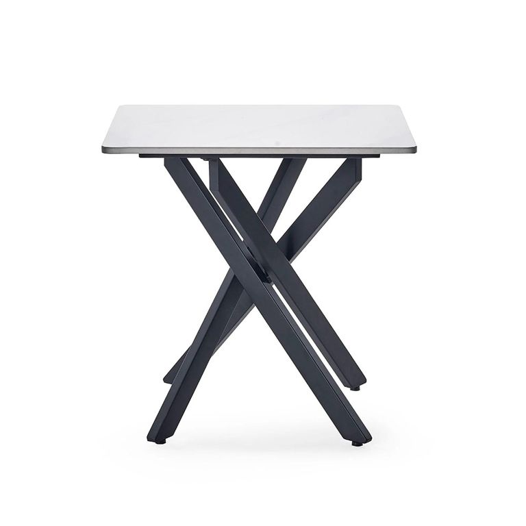 Bradley Lamp Table - Square - White Ceramic