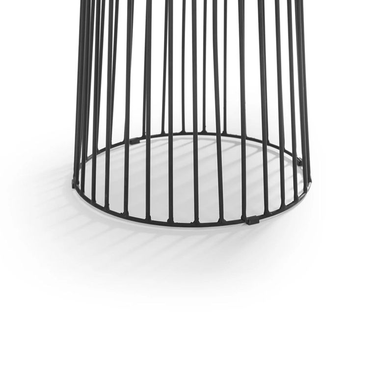 Broadway Lamp Table - Round - White Marble Effect