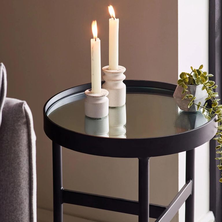 Franki Lamp Table - Round - Black Metal