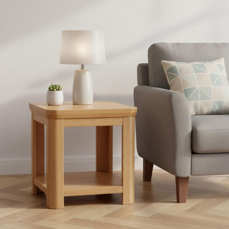 Treviso Lamp Table - Square - Oak