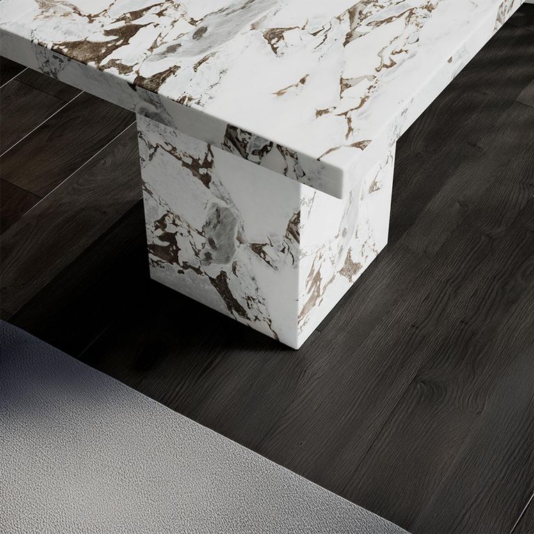 Viola White Marble Square Side Table