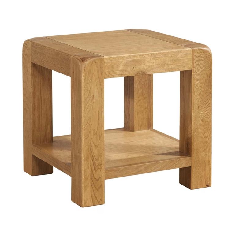 Curve Lamp Table - Oak