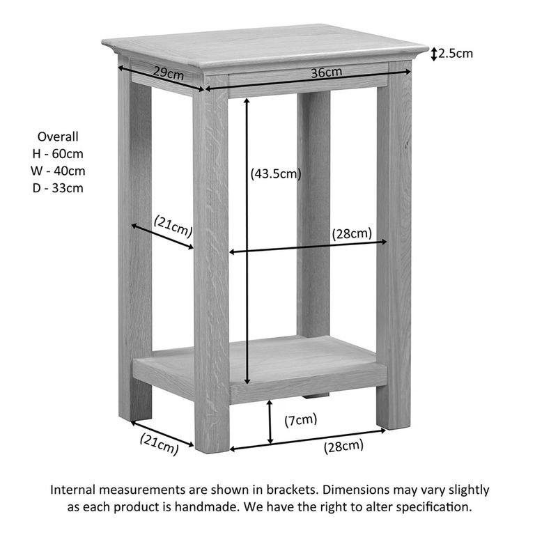 Arlington Lamp Table - Oak