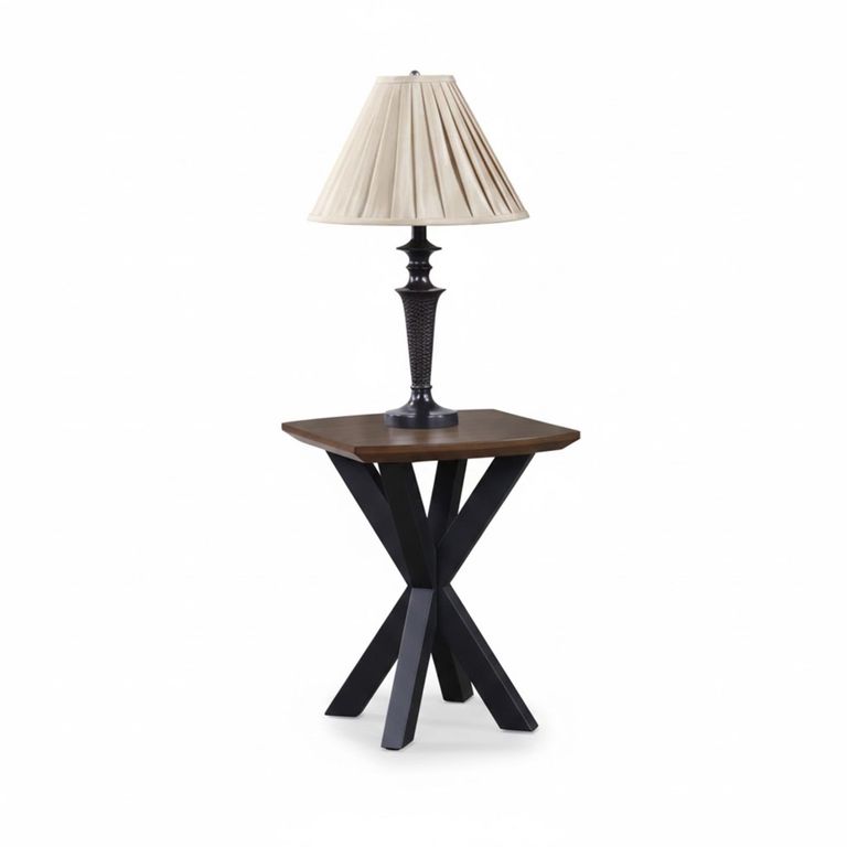 Nevada Lamp Table - Curved Top Wood