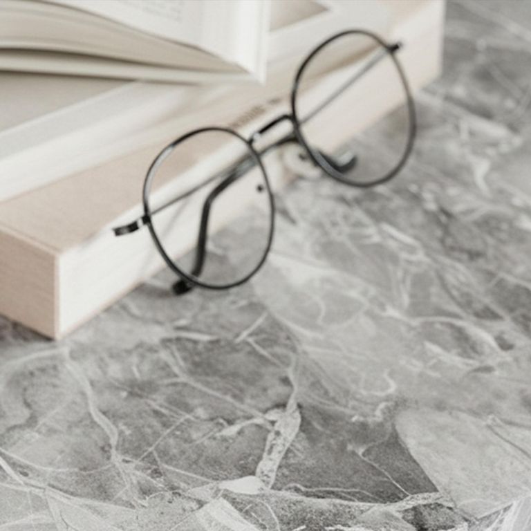 Milan Side Table - Square - Grey Marble