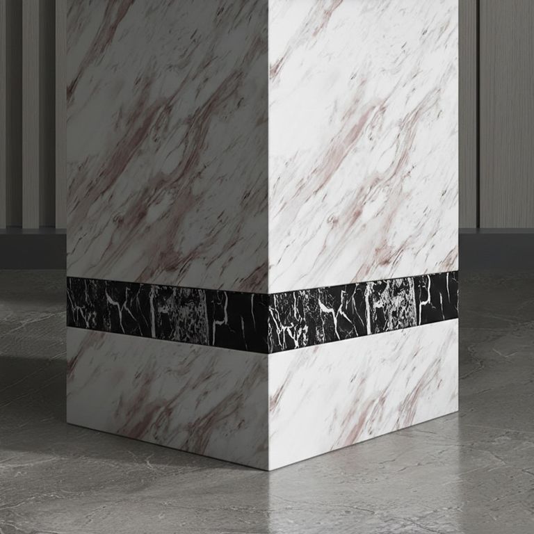 Rome Beige Marble Side Table