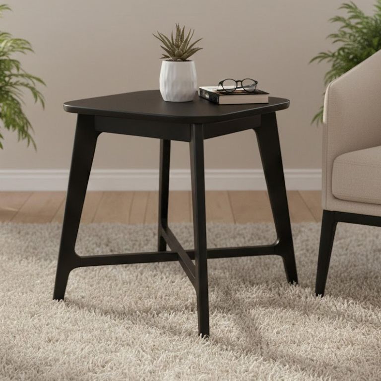 Carrington Lamp Table - Square - Black Oak