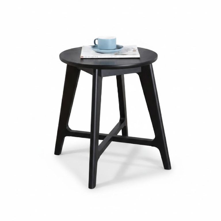 Carrington Lamp Table - Round - Black Oak