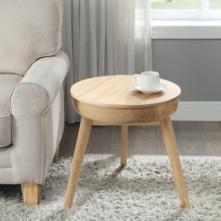 San Francisco Round Lamp Table - Ash - JF711