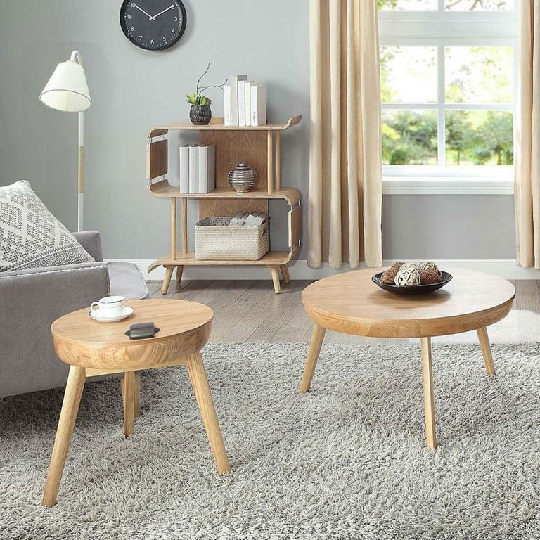 San Francisco Round Lamp Table - Ash - JF711