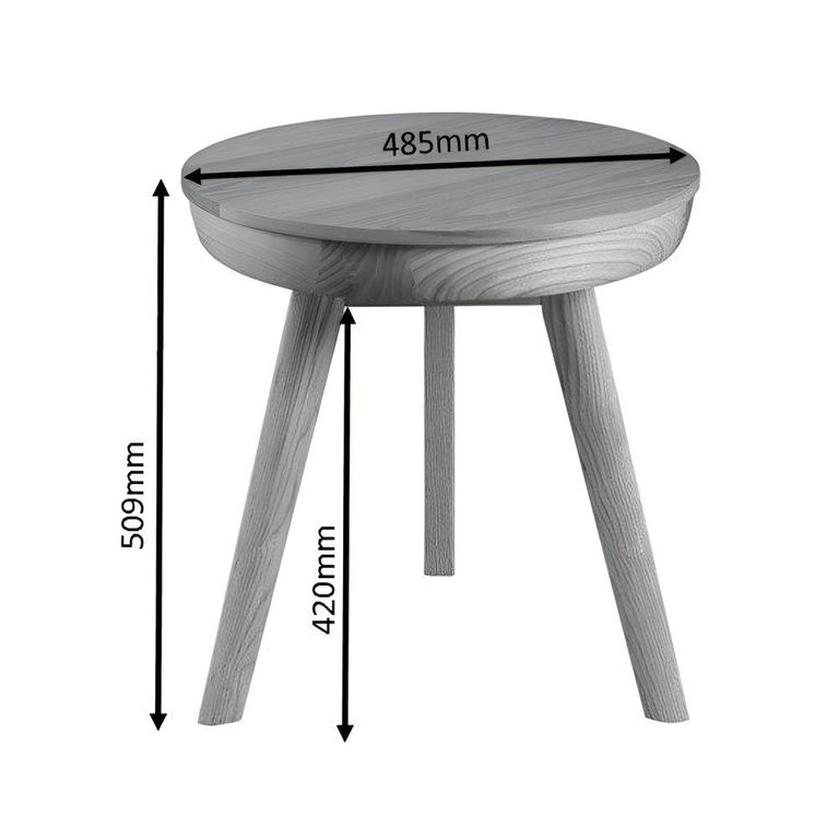 San Francisco Smart Round Lamp Table - Ash - JF710