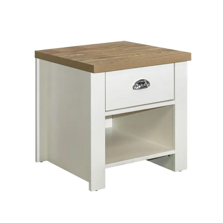 Clearance - Highgate Lamp Table - 1 Drawer - Cream Painted - FSS16511
