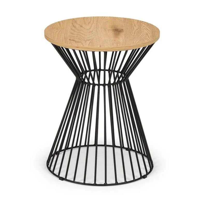 Clearance - Jersey Lamp Table - Round - Oak - FSS16557