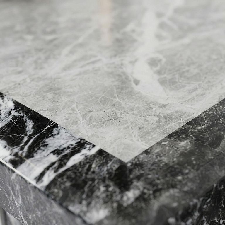 Venice Side Table - Armani Grey Engineered Marble