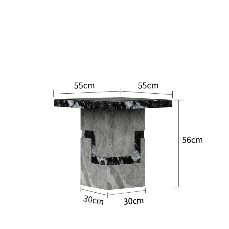 Venice Side Table - Armani Grey Engineered Marble