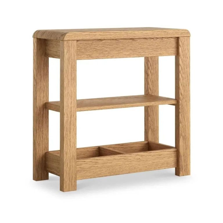 Clearance - Thurlestone Curved Sofa Side Table - Oak - FSS16978
