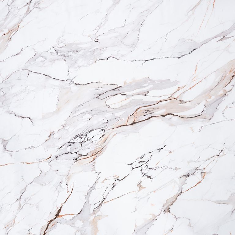 Lorea Side Table - Square - White Marble - Black Base