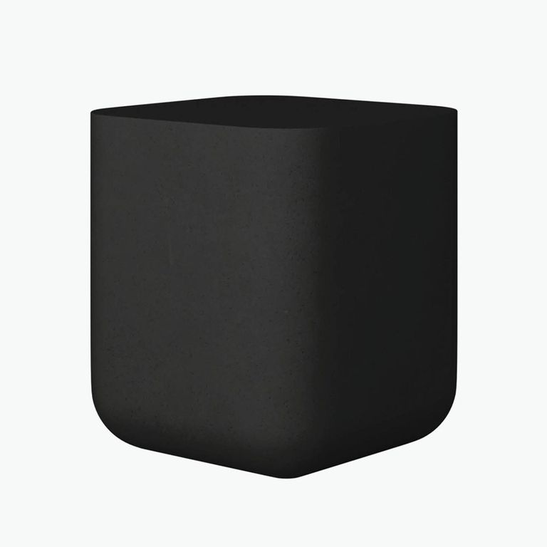 Flat Top Square Side Table - Pitted Charcoal