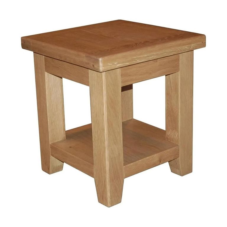 Hampshire Oak End Table with Shelf
