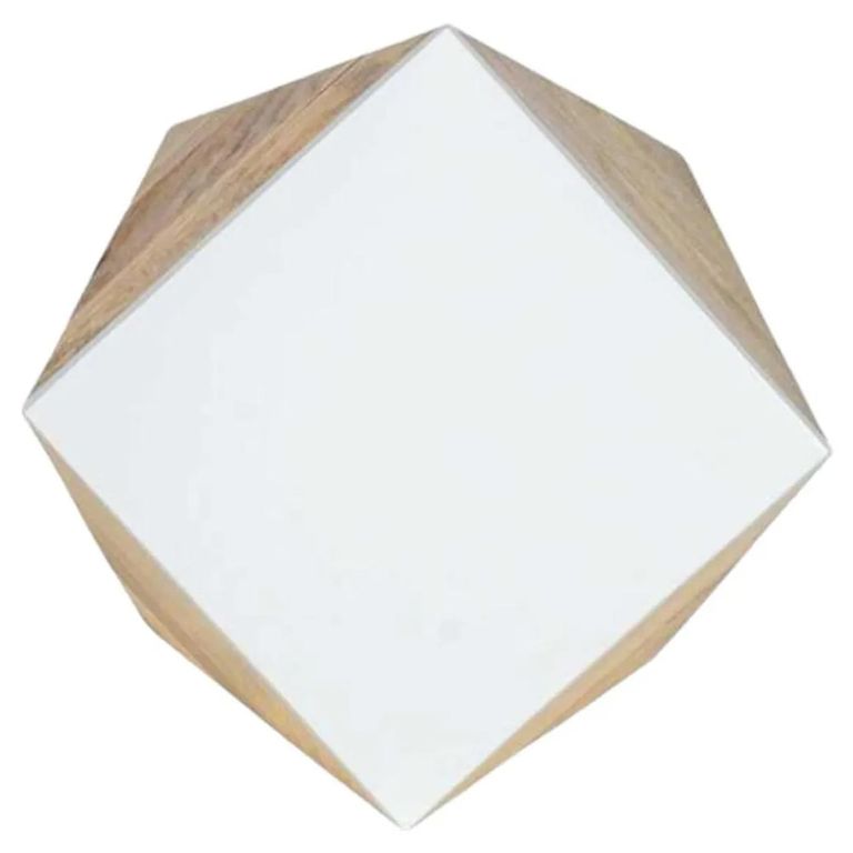 Alfie Side Table - Hexagon - White - Mango Wood
