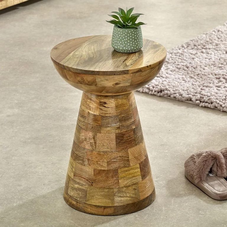 Surrey Side Table - Round - Solid Mango Wood