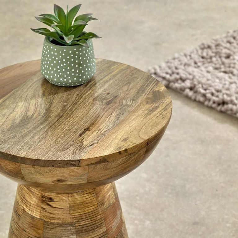 Surrey Side Table - Round - Solid Mango Wood