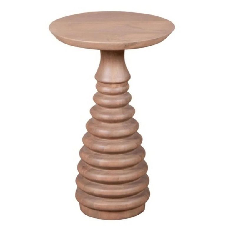 Valencia Side Table - Round - Curved - Mango Wood