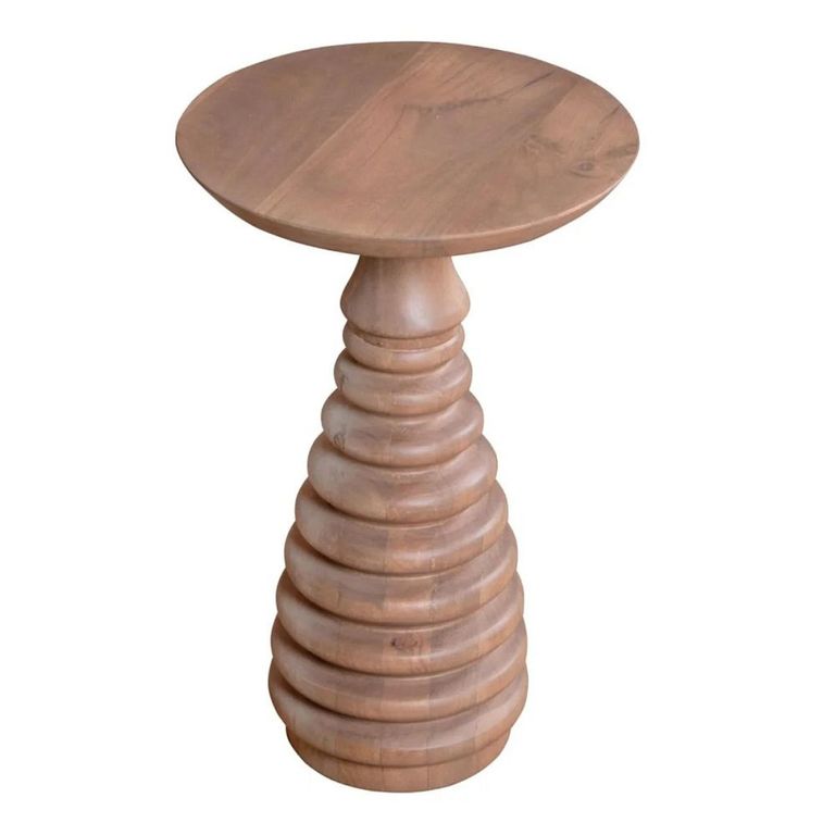 Valencia Side Table - Round - Curved - Mango Wood