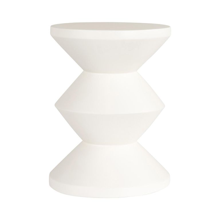 Bloomstone White Lime Plaster Round End Table