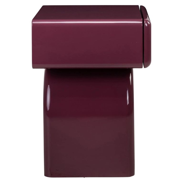 Bennet End Table - 1 Drawer - Burgundy