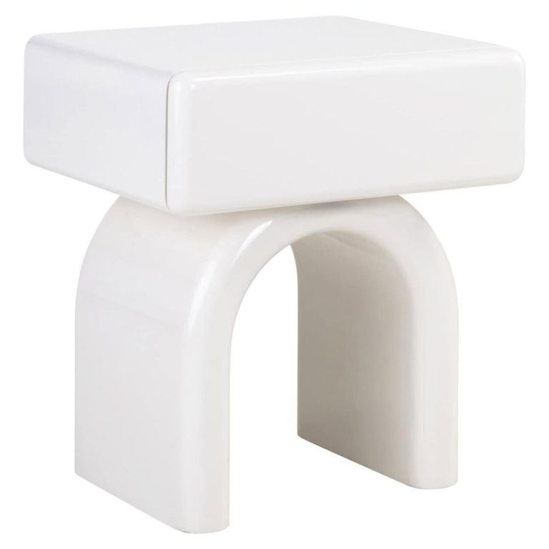 Bennet End Table - 1 Drawer - White